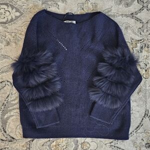 Max & Moi Navy Wool Blend Sweater